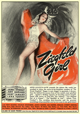 Magazine Ad for "Ziegfeld Girl" starring Judy Garland