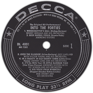 Decca Records' "Into The Forties" label