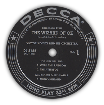 Label - Decca "The Wizard of Oz"